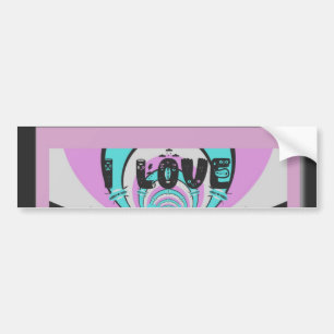 Kenyan Heart Art: Ich Liebe Kenya Autoaufkleber