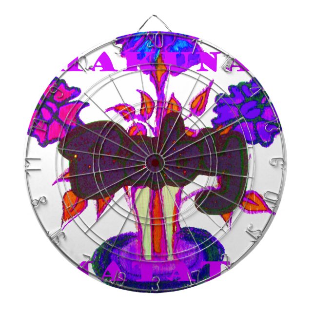 Kenyan Heart Art: Ich Liebe Kenya Dartscheibe (vorne)