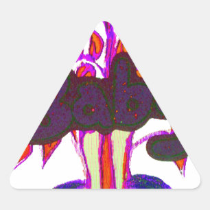 Kenyan Heart Art: Ich Liebe Kenya Dreieckiger Aufkleber