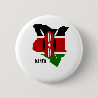 Kenyan-Karte und Flagge Button