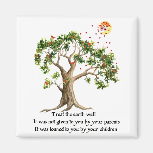 Kenyan Nature Proverb Magnet (Vorne)