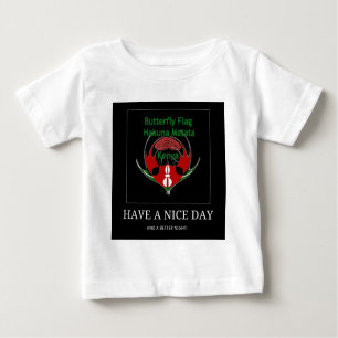 Kenyan Schild Design: Schmetterlingsflagge. Baby T-shirt
