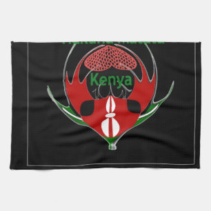 Kenyan Schild Design: Schmetterlingsflagge. Handtuch