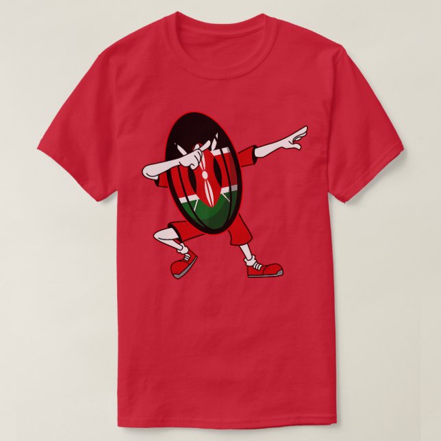 Kenyan Supporters Kit Spieler Geschenke Kenya Rugb T-Shirt (Design vorne)