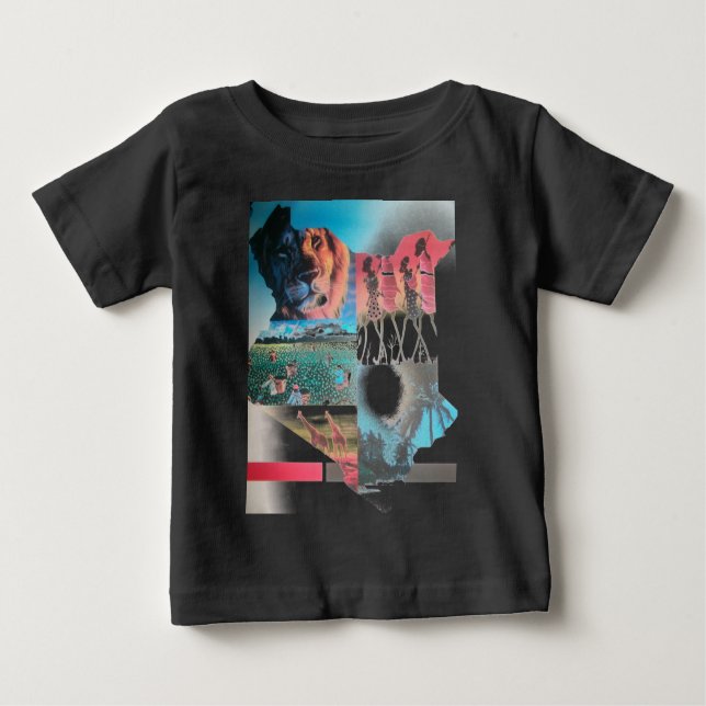 Kenyan Tapestes: Wildlife, Culture & Coastal Beach Baby T-shirt (Vorderseite)