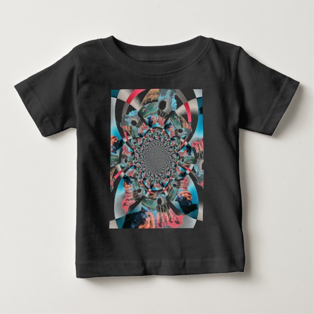 Kenyan Tapestry Kaleidoskop Art Print Baby T-shirt (Vorderseite)
