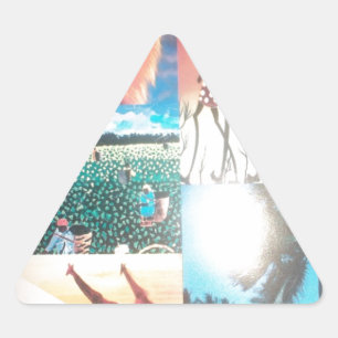 Kenyan Tapestry: Wildnis, Kultur und Küstenstrand Dreieckiger Aufkleber