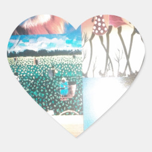 Kenyan Tapestry: Wildnis, Kultur und Küstenstrand Herz-Aufkleber