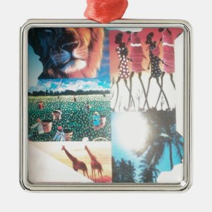 Kenyan Tapestry: Wildnis, Kultur und Küstenstrand Ornament Aus Metall