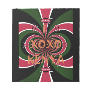 Kenyan Travel Gift - Hugs & Kisses Design Notizblock