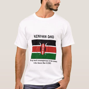 KENYAN VATER Strong Couragement Personalisiert T-Shirt