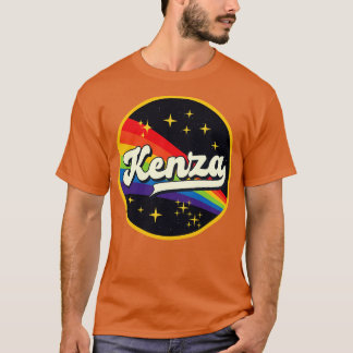 Kenza Rainbow im Weltraum Vintager Stil T-Shirt