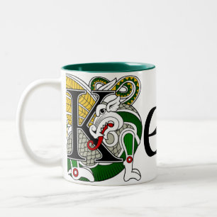 Keogh keltische Drache-Tasse Zweifarbige Tasse