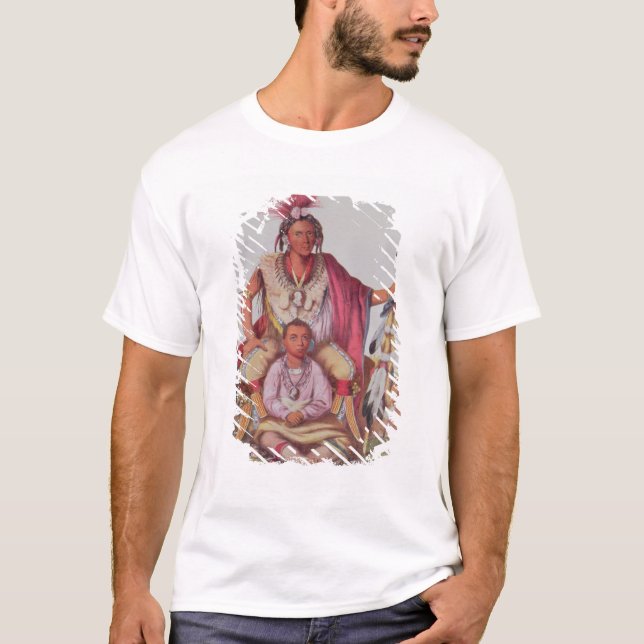 Keokuk oder "wachsamer Fox", Leiter des Sauks T-Shirt (Vorderseite)