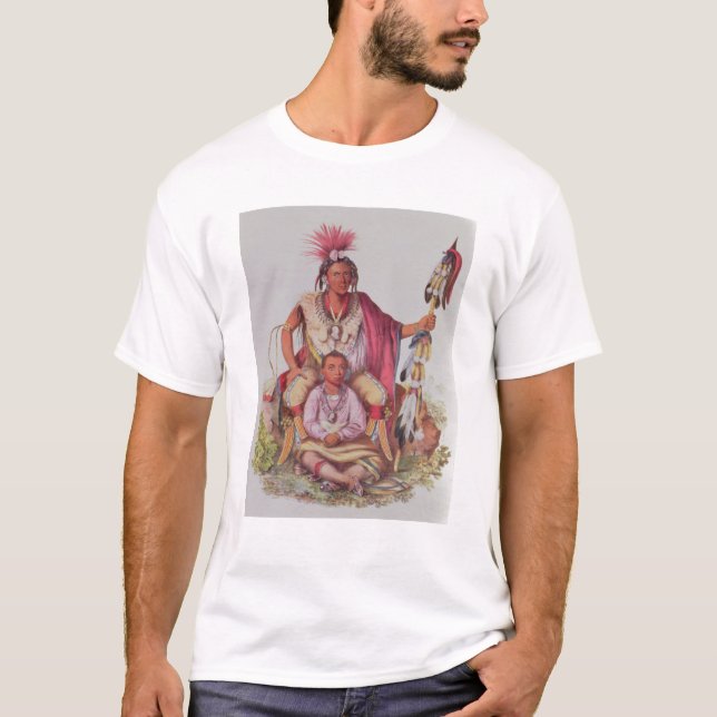 Keokuk oder "wachsamer Fox", Leiter des Sauks T-Shirt (Vorderseite)