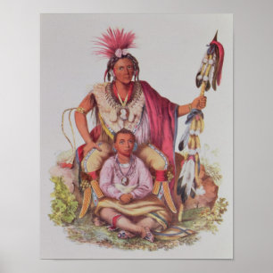 Keokuk oder "Watchful Fox", Chef der Sauks Poster