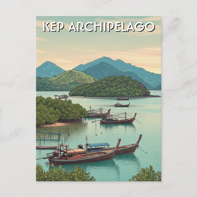 Kep-Archipel Kambodscha Postkarte (Vorderseite)