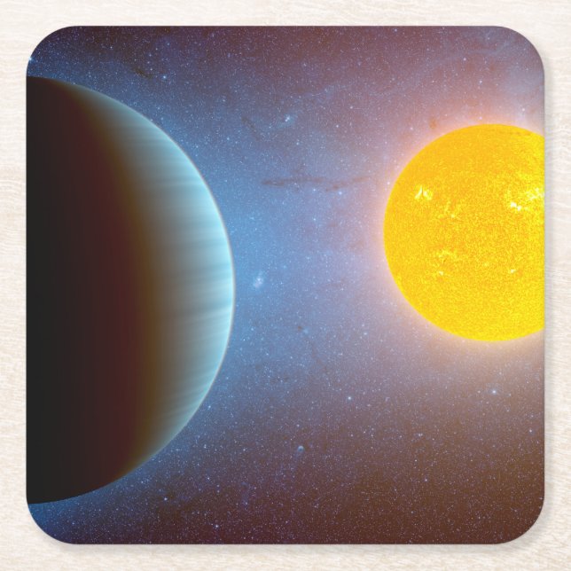Kepler-10 Star System. Rechteckiger Pappuntersetzer (Vorderseite)
