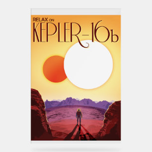 Kepler-16b: Binärer Sonnenuntergang Fine Art Weltr Acrylschild