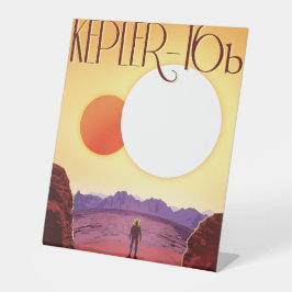 Kepler-16b: Binary Solar Sunset Fine Art Space Sockelschild