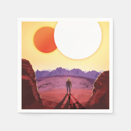 Kepler-16b: Doppelter Sonnenuntergang Weltraum-Kun Serviette