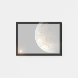 Kepler-186f Orbit eines fernen Sterns. Post-it Klebezettel