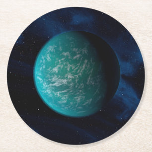 Kepler 22b, ein extrasolarer Planet. Runder Pappuntersetzer