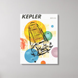 Kepler Space Telescope Poster. Leinwanddruck