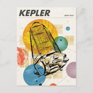 Kepler Space Telescope Poster. Postkarte