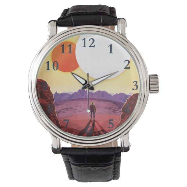 Kepler Space Travel Destination Planet Adventure Armbanduhr (Vorderseite)