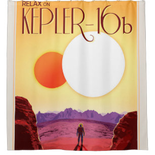 Kepler Space Travel Destination Planet Adventure Duschvorhang