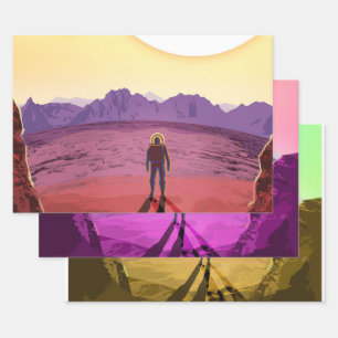 Kepler Space Travel Destination Planet Adventure Geschenkpapier Set