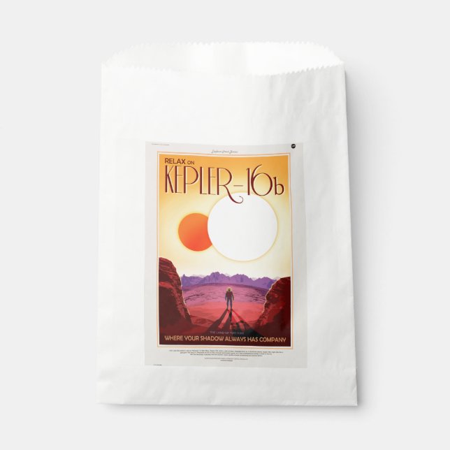 Kepler Space Travel Destination Planet Adventure Geschenktütchen (Vorderseite)