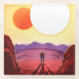 Kepler Space Travel Destination Planet Adventure Glasuntersetzer