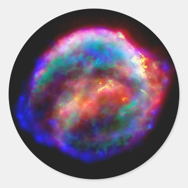 Kepler's Supernova Remnant NASA Hubble Space Foto Runder Aufkleber (Vorderseite)
