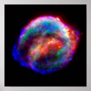 Keplers Supernova-Überrest NASA Hubble Weltraumfot Poster