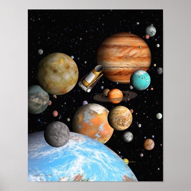 Keplers Welten Poster (Vorne)