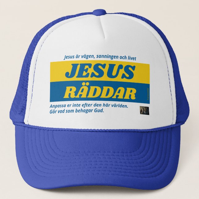 Keps — Jesus räddar Truckerkappe (Vorderseite)