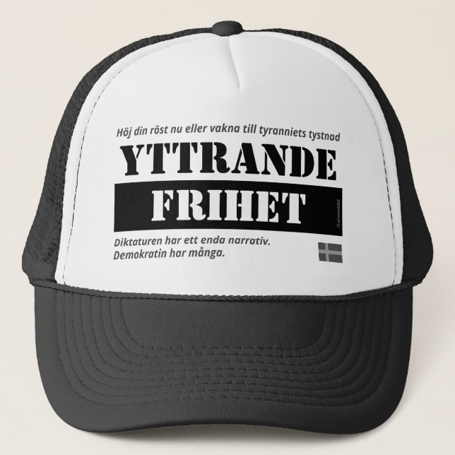 Keps — Yttrandefrihet Truckerkappe (Vorderseite)