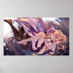Keqing und Barbara Genshin Impact Poster