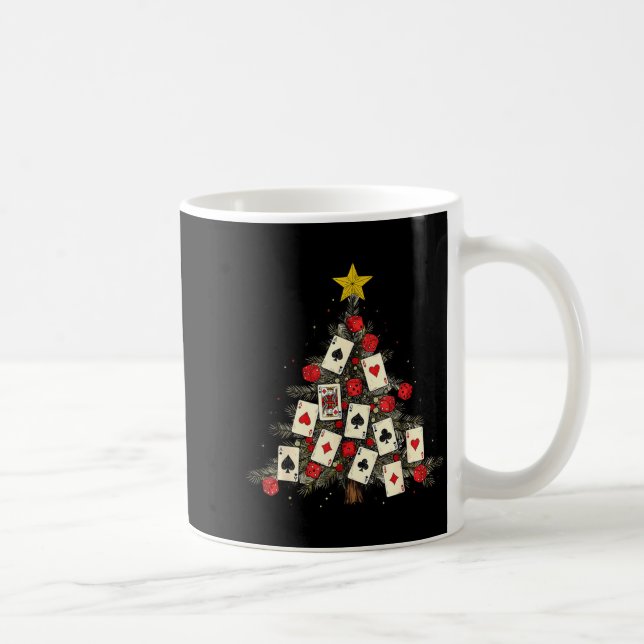 Ker Cards Christmas Tree Gambling Funny Xmas Men  Kaffeetasse (Rechts)