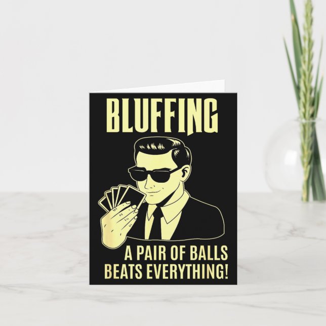 Ker Player Texas Hold'em Night - Bluffing Funny Ke Karte (Vorderseite)