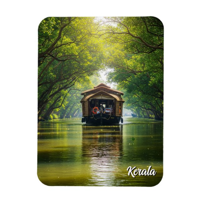 Kerala Houseboat India Magnet (Vertikal)