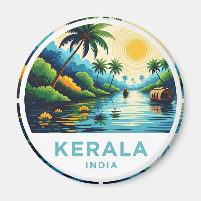 Kerala India Sunset Magnet (Vorne)