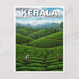 Kerala India Tea Plantation Postkarte