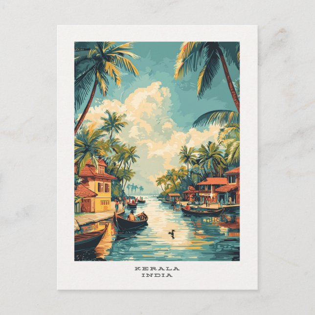 Kerala India Travel Postcard Postkarte (Vorderseite)