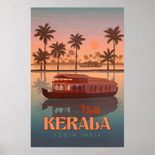 Kerala Indien Reiseplakat Poster
