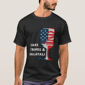 Kerala Malayali Wine Fourth Of July Celebration T-Shirt