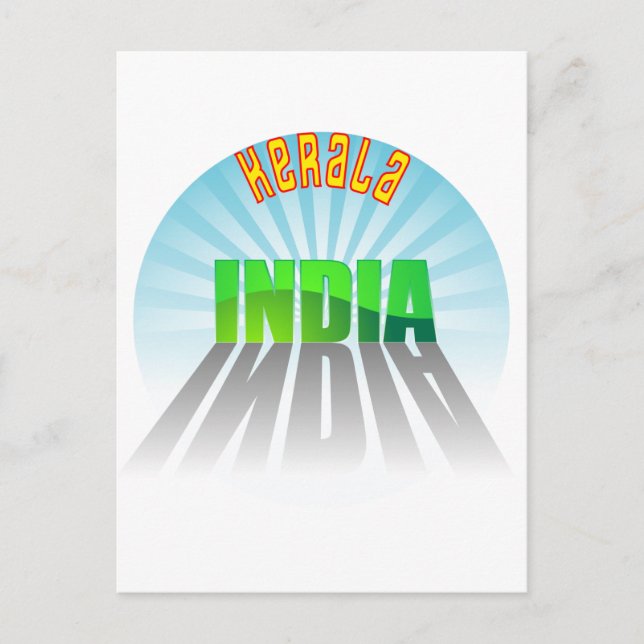 Kerala Postkarte (Vorderseite)