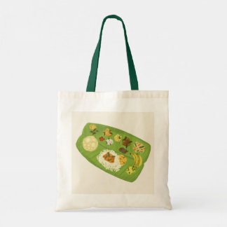 Kerala Sadya Bananenblatt-Mahlzeit-Illustration Tragetasche